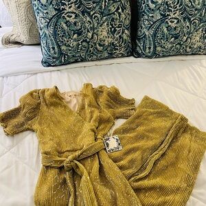 Chelsea & Violet Shimmering Gold Sequin Dress